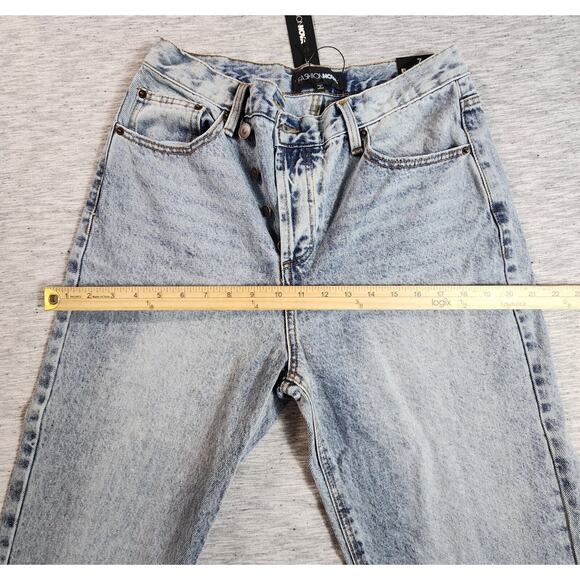 Fashion Nova Mom Jeans High Waist Straight Leg Denim Pants Juniors Size 7 - Picture 4 of 7